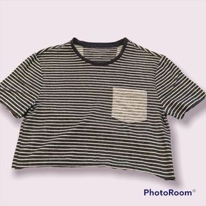 Banana Republic striped crop t-shirt